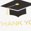 Hallmark Graduation Thank You Cards Bulk, Graduation Cap (40 Thank You Notes and Envelopes)(White)