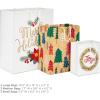 Hallmark Holiday Gift Bags (8 Bags: 3 Small 6″, 3 Medium 9″, 2 Large 13″) Recyclable Kraft with Pink Trees, Merry Holidays Winter Flowers, Joy Wreath for Christmas, Hanukkah, Weddings