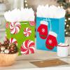 Hallmark Image Arts 8″ Medium Christmas Gift Bags (8 Bags: Mittens, Snowmen, Christmas Trees, Peppermint Candy) for Kids, Teachers, Coworkers
