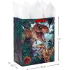 Hallmark Jurassic Park 13″ Large Gift Bag with Tissue Paper (T-Rex, Dinosaurs) for Birthdays, Christmas, Holidays(Jurassic Park)