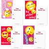 Hallmark Justice League Valentines Day Cards and Mailbox for Kids School Classroom Exchange (1 Box, 32 Valentine Cards, 35 Stickers, 1 Teacher Card)(Emoticons)