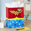 Hallmark Justice League Wrapping Paper Bundle with Cut Lines on Reverse (3 Rolls – 60 sq. ft. ttl) Wonder Woman, Batman, Superman, Flash, Green Lantern(Large Wonder Woman Gift Bag)