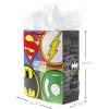 Hallmark Justice League Wrapping Paper Bundle with Cut Lines on Reverse (3 Rolls – 60 sq. ft. ttl) Wonder Woman, Batman, Superman, Flash, Green Lantern(Xl Justice League Gift Bag)