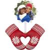 Hallmark Keepsake Christmas Ornament 2024, Growing In Love, Metal & Fabric, Gift for Couple(Personalized Merry Mittens)