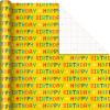 Hallmark Kids Birthday Wrapping Paper (3 Rolls: 75 sq. ft. ttl) Rainbows, Hearts, Flowers on Bright Pink, T-Rex, Dinosaurs, Jungle on Navy Blue, Green, Red, Orange “Happy Birthday” on Yellow(Rainbows  Dinosaurs  “Happy Birthday”)