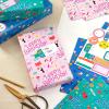 Hallmark Kids Birthday Wrapping Paper Sheets with Cutlines on Reverse (12 Folded Sheets with Sticker Seals) Pink, Blue, Green, Cats, Unicorns, Pizza, Video Games, Sports, Confetti(Pink  Blue  Green)