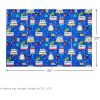 Hallmark Kids Birthday Wrapping Paper Sheets with Cutlines on Reverse (12 Folded Sheets with Sticker Seals) Pink, Blue, Green, Cats, Unicorns, Pizza, Video Games, Sports, Confetti(Blue Red Dark Blue and Multicolor)
