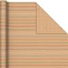 Hallmark Kids Wrapping Paper with Cutlines on Reverse (6 Rolls: 180 Sq. Ft. Total) Dinosaurs, Unicorns, Rainbow, Video Games(Kraft Stripes  Celebrate  Stars)