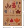 Hallmark Kraft Thanksgiving Cards Assortment (24 Assorted Cards with Envelopes) Leaves, Pumpkins, Gourds(Thanksgiving Icons on Kraft Notecards)