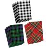 Hallmark Medium Christmas Gift Boxes with Lids (12 Shirt Boxes, 3 Designs: Blue, Green, Red Plaid, Black Buffalo Check) for Christmas, Hanukkah, Birthdays, Father’s Day(Plaid)