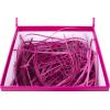 Hallmark Medium Gift Box with Lid and Shredded Paper Fill (Grey White 7 inch Box) for Weddings, Bridal Showers, Graduations, Birthdays, Bridesmaids Gifts, All Occasion(Hot Pink)