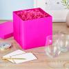 Hallmark Medium Gift Box with Lid and Shredded Paper Fill (Royal Blue 7 inch Box) for Birthdays, Graduations, Anniversaries, Father’s Day, Christmas, Valentine’s Day, All Occasion(Bright Pink)