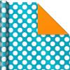 Hallmark Modern Wrapping Paper Rolls for Birthday, Graduation, Christmas, Gift Wrap Paper (Set of 3 Reversible Rolls: 75 sq. ft. ttl.) Black, White, Blue, Orange, Yellow & Green for All Occasions(Polka Dots  Triangles  Diamonds)