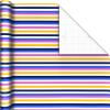Hallmark Modern Wrapping Paper Rolls for Birthday, Graduation, Christmas, Gift Wrap Paper (Set of 3 Reversible Rolls: 75 sq. ft. ttl.) Black, White, Blue, Orange, Yellow & Green for All Occasions(Cheetahs in Sunglasses  Paw Prints  Stripes)
