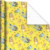 Hallmark Nintendo Super Mario Wrapping Paper Rolls for Kids with Cutlines on Reverse (3 Rolls: 60 Sq. Ft. Total) Mario, Luigi, Yoshi, Bowser, Princess Peach, Toad(Bluey)