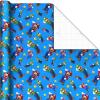 Hallmark Nintendo Super Mario Wrapping Paper Rolls for Kids with Cutlines on Reverse (3 Rolls: 60 Sq. Ft. Total) Mario, Luigi, Yoshi, Bowser, Princess Peach, Toad(Nintendo)