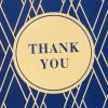 Hallmark Pack of Thank You Cards, Elegant Silver Foil (40 Thank You Notes with Envelopes)(Gold and Navy)