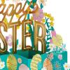 Hallmark Paper Wonder Displayable Jumbo Easter Card or Centerpiece (Accordion Fold Pop Up Easter Eggs and Flowers)(Jumbo Pop Up Card  Easter Eggs and Flowers)