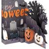 Hallmark Paper Wonder Displayable Jumbo Halloween Card or Centerpiece (Accordion Fold Haunted House)(Pumpkins in Graveyard)