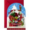 Hallmark Paper Wonder Displayable Pop Up Christmas Card (Christmas Tree)(Santa Claus Sleigh  Snow Globe Card with Envelope)