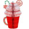 Hallmark Paper Wonder Displayable Pop Up Honeycomb Christmas Card (Penguin)(Hot Cocoa Honeycomb)