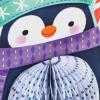 Hallmark Paper Wonder Displayable Pop Up Honeycomb Christmas Card (Penguin)(Penguin Honeycomb)