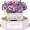 Hallmark Paper Wonder Mother’s Day Pop Up Card (Cart of Pansies) for Birthday for Her, Spring, Any Occasion(Cart of Pansies)