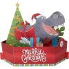 Hallmark Paper Wonder Musical 3D Pop-Up Christmas Card With Light (Happy Hippo Under the Tree)