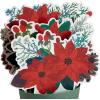Hallmark Paper Wonder Pop Up Holiday Card (Magnolia Displayable Bouquet)(Poinsettia Bouquet)