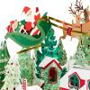 Hallmark Paper Wonder Pop Up Jumbo Christmas Card Holiday Tabletop Decor (Accordion Fold Christmas Village)(Christmas Village)