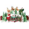 Hallmark Paper Wonder Pop Up Jumbo Christmas Card Holiday Tabletop Decor (Accordion Fold Christmas Village)(Christmas Village)
