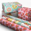 Hallmark Pastel Wrapping Paper Rolls – Pink, Purple, Blue, Green, Yellow, Orange Gift Wrap Paper (Set of 3 Rolls: 75 sq. ft. ttl.) for Birthday, Baby Shower, Easter, Any Occasion(Donuts and Strawberry)