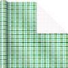 Hallmark Pink Christmas Wrapping Paper with Cut Lines on Reverse (3 Rolls: 120 sq. ft. ttl) Pink, Mint, Gold, Reindeer, Christmas Trees, Snowflakes(Storybook Critters  Snowmen  Green and Blue Plaid)