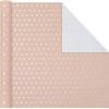 Hallmark Premium Wrapping Paper Roll Bundle with Cut Lines on Reverse (3 Rolls: 85 sq. ft. ttl. Marble, Black, Antiqued Gold) for Valentines Day, Graduations, Birthdays, Weddings, and Bridal Showers(Light Pink  White)