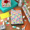 Hallmark Rainbow Wrapping Paper Rolls for Graduation, Birthday, Wedding, All Occasion – Colorful Striped Gift Wrap Paper (Set of 3 Reversible Rolls: 75 sq. ft. ttl.)(Rainbow Letters  Colorful Confetti)