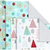 Hallmark Recyclable Neutral Christmas Wrapping Paper (4 Rolls: 100 Sq. Ft. Ttl) White and Sage Green Evergreen Pinecones, Rustic Snowmen, Plaid, Nordic Deer and Foliage(Yeti  Santa  Penguin  Snowflakes  Blue  Gold)