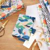 Hallmark Recycled Wrapping Paper with Cutlines on Reverse (3 Rolls: 60 Sq. Ft. Ttl) Modern Florals, Abstract Leaves, for Birthdays, Bridal Showers, Easter(Floral  Black and White  Leaves)