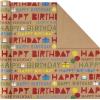 Hallmark Recycled Wrapping Paper with Cutlines on Reverse (3 Rolls: 60 Sq. Ft. Ttl) Modern Florals, Abstract Leaves, for Birthdays, Bridal Showers, Easter(Kraft Colorful Dots  Stripes  Balloons)