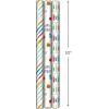 Hallmark Recycled Wrapping Paper with Cutlines on Reverse (3 Rolls: 60 Sq. Ft. Ttl) Red, Blue, Green, Gold Stripes, Candles, “Happy Birthday” for Kids and Adults(Stripes  Presents  Birthday Candles)