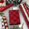 Hallmark Recycled and Recyclable Christmas Wrapping Paper Rolls with Cutlines on Reverse (6 Rolls: 150 Sq. Ft. Total) Deer, Mittens, Citrus with Pinecones, Red and Green Quilt(Plaid  Nutcracker  Snowflake  Santa  Merry and Bright  Ornaments)
