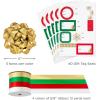 Hallmark Red, Green, Gold Christmas Wrapping Paper Set (90 sq. ft. ttl, 10 Bows, 4 Ribbon Colors, 40 Gift Tag Stickers) Stripes, Snowflakes, Trees(Red  Green and Gold)