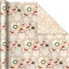 Hallmark Reversible Christmas Wrapping Paper (3 Rolls: 120 sq. ft. ttl) Merry Holidays, Snowflakes, Snowmen, Red Stripes(Merry Holidays  Snowflakes  Snowmen  Red Stripes)