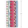 Hallmark Reversible Christmas Wrapping Paper Rolls for Kids (6 Rolls: 150 Sq. Ft. Total) Cookies, Donuts, Mittens, Penguins, Dinosaurs(Cute Christmas)