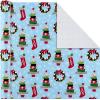 Hallmark Reversible Christmas Wrapping Paper Rolls for Kids (6 Rolls: 150 Sq. Ft. Total) Cookies, Donuts, Mittens, Penguins, Dinosaurs(Modern Christmas)
