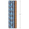 Hallmark Reversible Quad Pack Wrapping Paper (Santa & Trees, 4 Gift Wrap Rolls)(Elegant Blues)