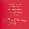 Hallmark Romantic Christmas Card for Wife (Red Metallic)