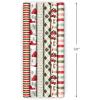 Hallmark Rustic Christmas Wrapping Paper Rolls with Cutlines on Reverse (6 Rolls: 180 Sq. Ft. Total) Red Barn, Truck, Sled, Black Plaid, Gray and Stripes(Rustic Christmas)
