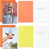 Hallmark Shoebox Funny Birthday Card Assortment (4 Cards with Envelopes) Cat, Dog, Giraffe, Raccoon