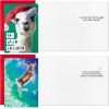 Hallmark Shoebox Funny Boxed Christmas Cards (24 Cards and 24 Envelopes) Dog, Cat, Llama, Reindeer