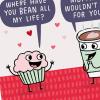 Hallmark Shoebox Funny Valentine’s Day Card for Significant Other (Fart in Your Sleep) for Anniversary, Love, Romantic Birthday, Sweetest Day(Muffin and Coffee Puns)
